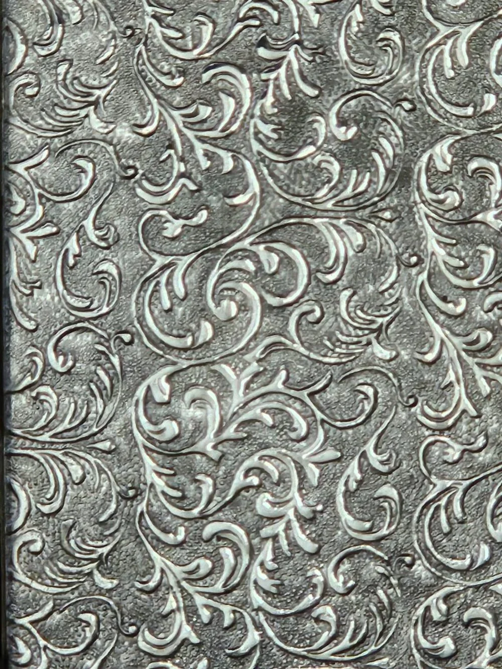 MONICA RICH KOSANN ITALIAN ENGRAVED FLORAL SILVER 2 IMAGE CASE FRAME PHOTO ALBUM